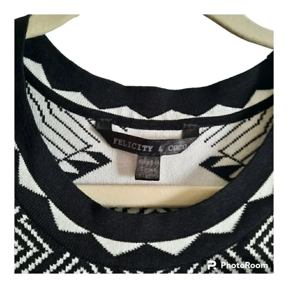 Felicity & Coco Geometric Print Sweater Dress - Picture 2 of 3